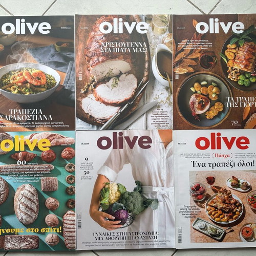 Olive cooking and gastronomy magazines new, pack of 12 issues
