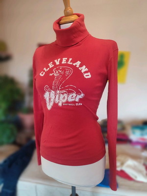 Miss Sixty red vintage Y2K turtleneck top