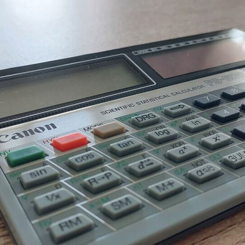 Canon FS-600 scientific statistical calculator vintage like new