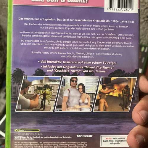 Miami Vice Xbox game classic OG CIB