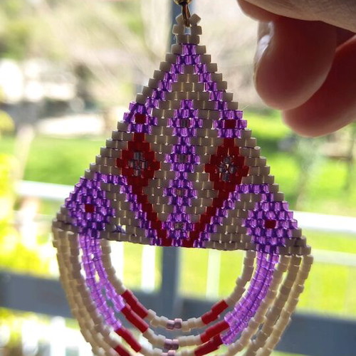 Handmade spring earrings with miyuki beads and steel hook new multicolor