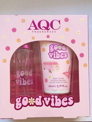 AQC Cosmetic Good Vibes σετ body spray και lotion καινούργιο