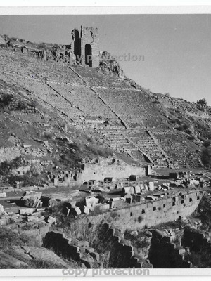 Ancient Pergamos Theater used photographic postcard 1969