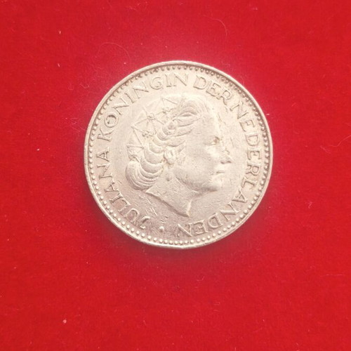 Netherlands 1 Gulden Coin used