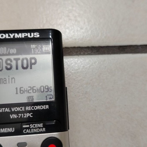 Olympus VN-712PC digital voice recorder used