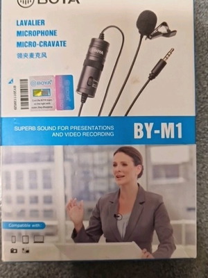 Boya BY-M1 lavalier microphone new with preamplifier