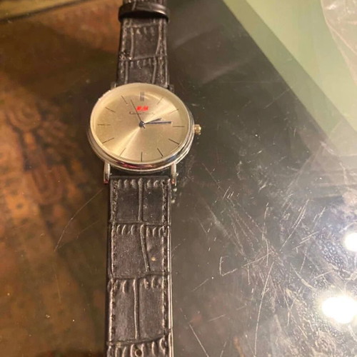 Roberto Michelle watch used with silver dial and black leather strap