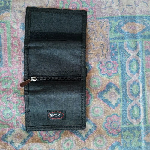 Men's wallet new, dark gray fabric SPORT