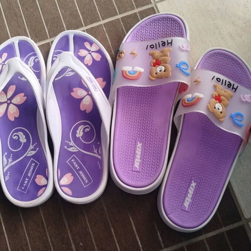 Jomix Shoes slippers set size 38 like new, white and purple