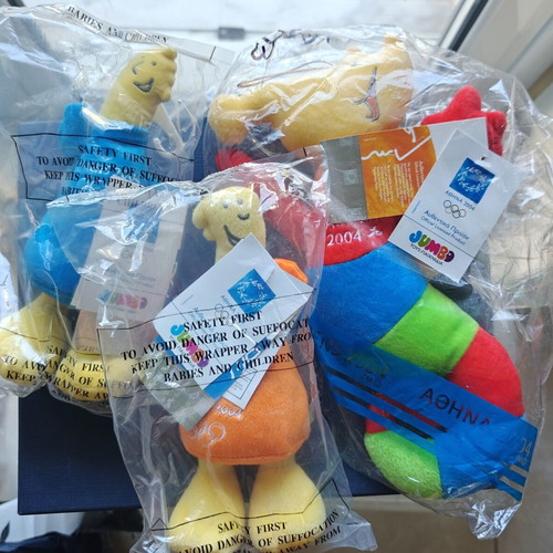 Athens 2004 Plush Collectibles – Proteas Paralympic Mascot & Phoebus, Athena