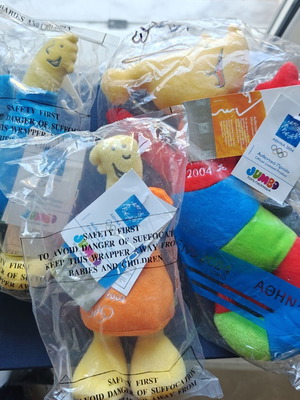 Athens 2004 Plush Collectibles – Proteas Paralympic Mascot & Phoebus, Athena