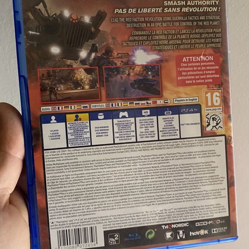 Red Faction PS4 game, like new
