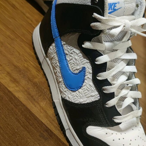 Nike Dunk sneakers like new, white-black-blue, size 42.5