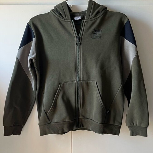 Puma sweatshirt khaki green 11-12 years like new