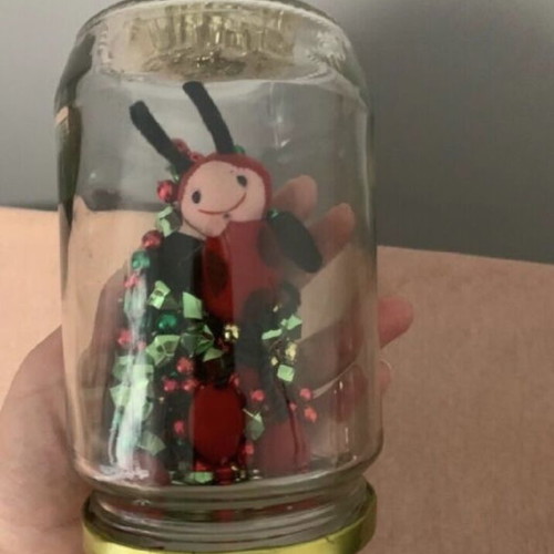 Decorative vase with ladybug new