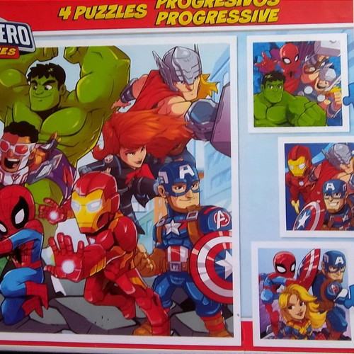 Super Hero Marvel puzzle used, 73 pieces, EDUCA