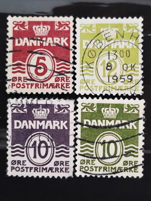 Postfrimarke Δανίας 1967 Wavy Lines (4) σαν καινούργια