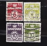 Postfrimarke Δανίας 1967 Wavy Lines (4) σαν καινούργια