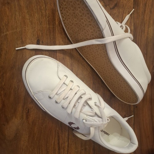 Fred Perry white leather sneakers, size 45, unworn