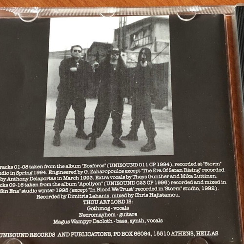 Thou Art Lord Diabolou Archaes Legeones CD like new, metal
