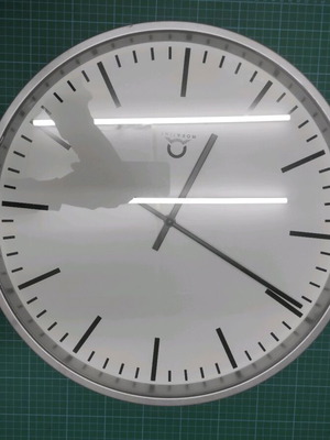 Moba Time railway clock used, analog, 42cm diameter