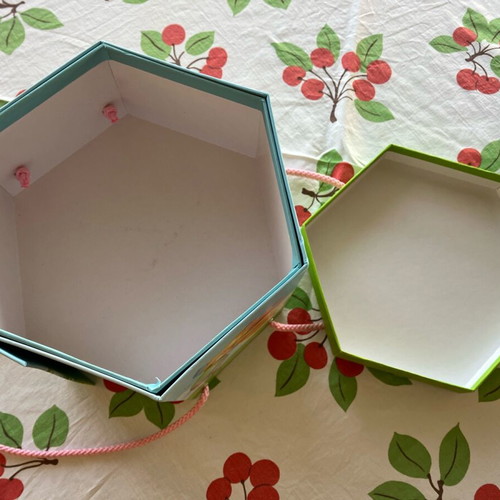 Empty polygon-shaped box new with fairy print