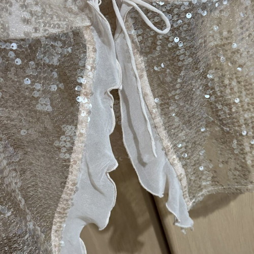 Zara sequin top like new, pink, size M