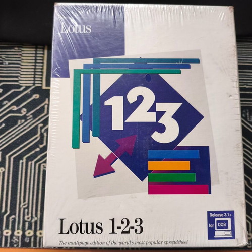 Lotus 1-2-3 Release 3.1+ for DOS vintage sealed software