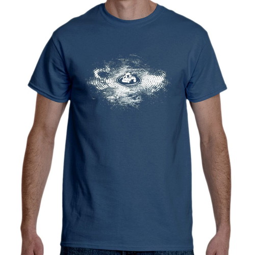 T-shirt Astronaut screen print, 100% cotton, new, sizes S and M