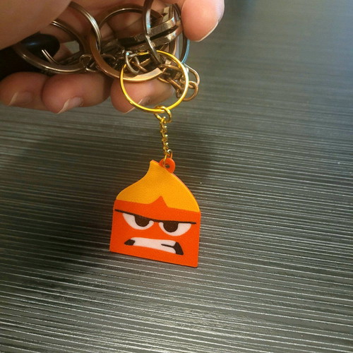 Inside Out Anger keychain new, red