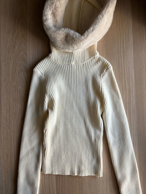 Zara crop sweater women's beige size M new