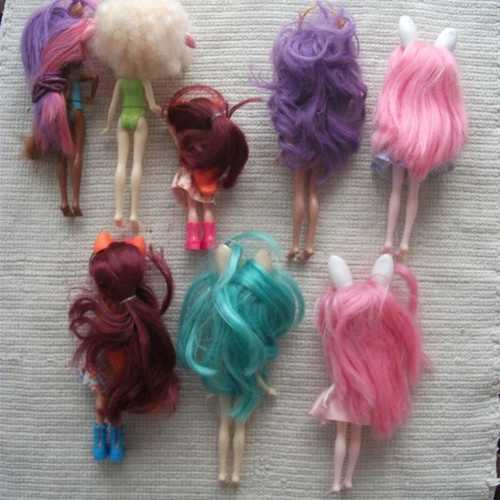Enchantimals dolls set of 8 used, one smaller with missing clothes