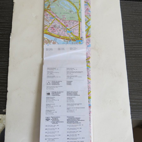 Paris road map used, Road editions, English