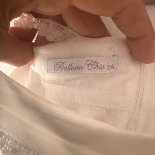 Balloon Chic λευκό φόρεμα με δαντέλα για κορίτσι 2-3 ετών σαν καινούργιο