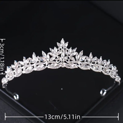 Bridal Tiara with Crystal Rhinestones Unused