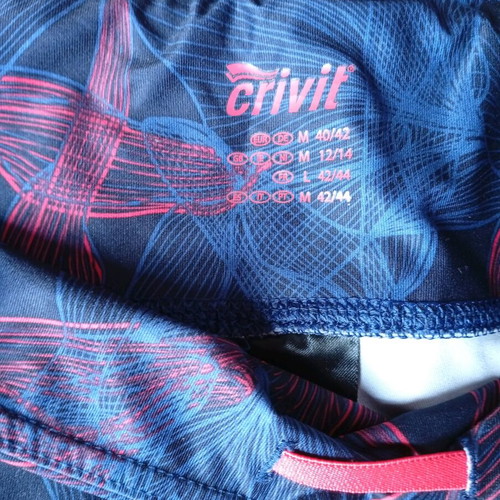 Sports leggings like new, blue with striking print, size L