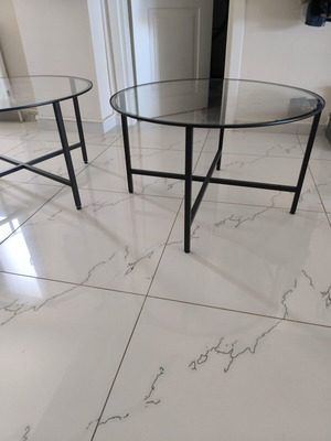 IKEA metal coffee tables used, set of 2, VITTSJÖ