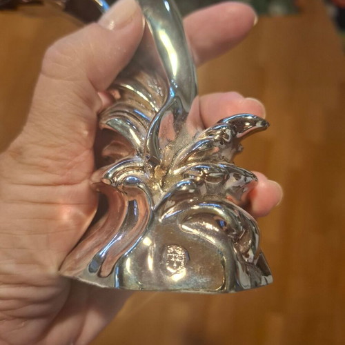 Metal dolphin decorative sculpture like new