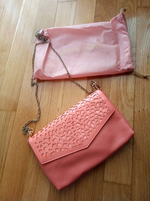 Oriflame crossbody bag new peach with leather flap