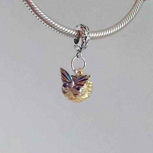 Silver 925 charm Spring new, colorful enamel and crystals