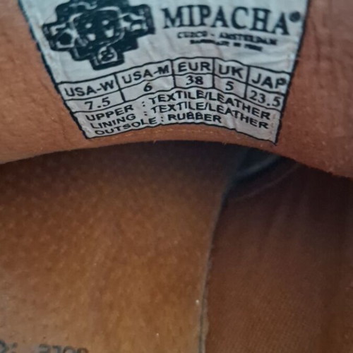 MIPACHA Cavillaca shoes used, size 38, Peruvian style