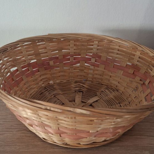 Handmade wicker basket for storage and decoration