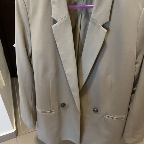 H&M women's blazer, beige and gray, size S