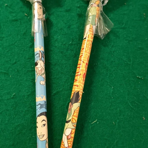 Mulan pencils new, set of 2 with erasers