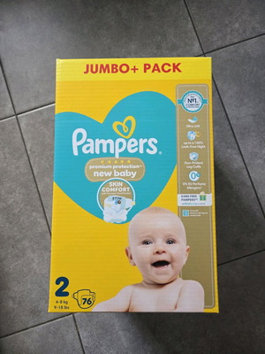 Pampers size 2 new, pack of 76