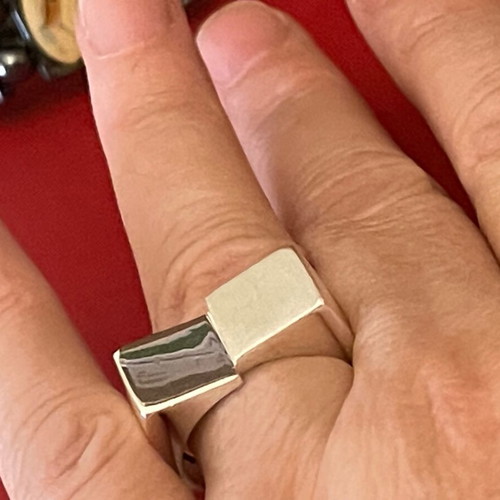 Silver 925 ring solid 8g size 58-59 vintage like new
