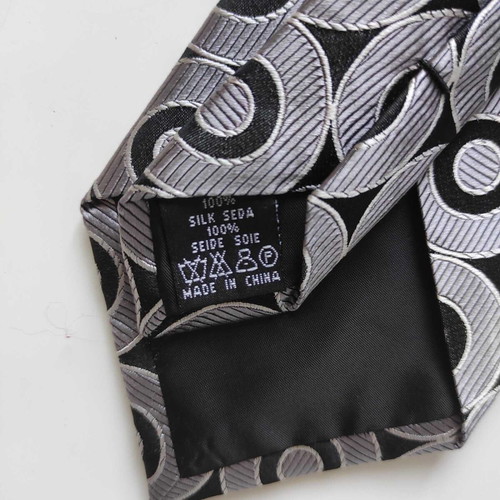 Tie Rack silk tie, black and grey