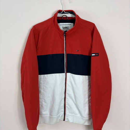 Tommy Jeans jacket size XL like new, red and white