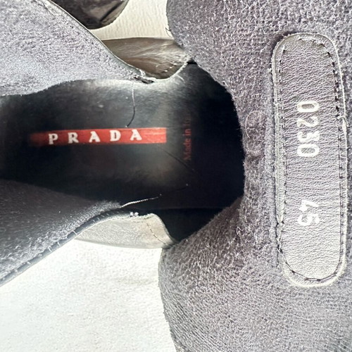 Prada men's leather boots used, size 45, black