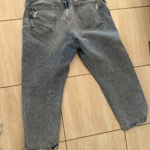 Zara jeans size 46 with rips, like new, blue